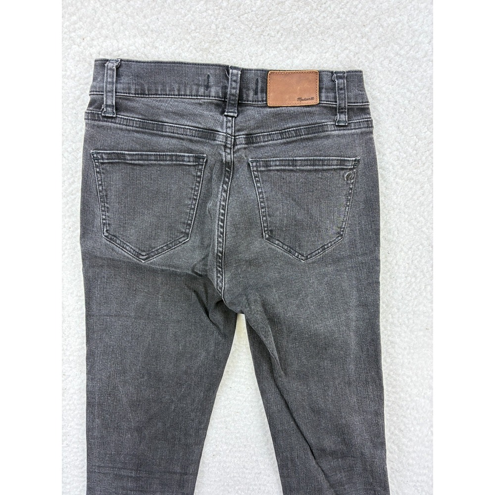 Madewell Womens 25 Skinny Skinny Jeans‎ Black Wash Distressed Denim Style B1799 - Picture 14 of 16